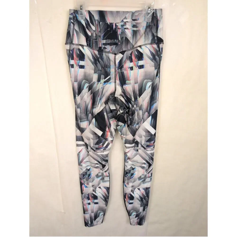 Nike Dri Fit Legend geometric legging Med Running Gym Active Athletic Workout
